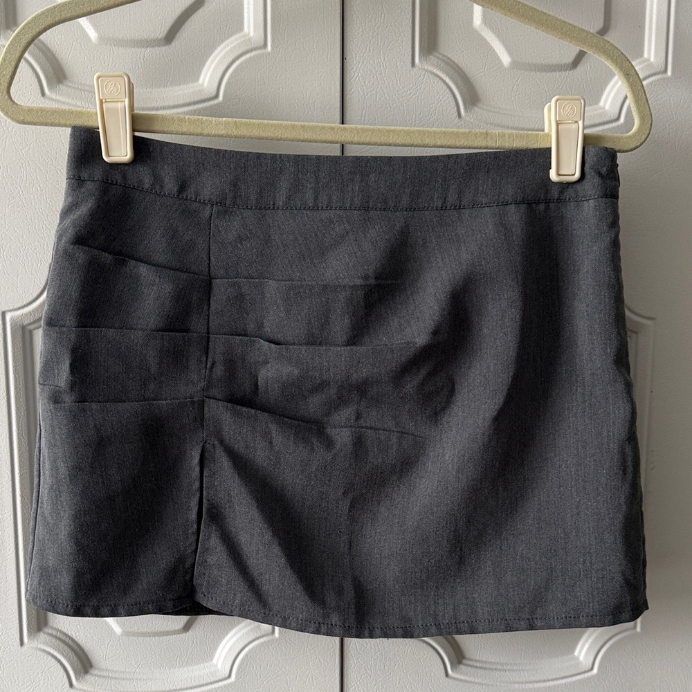 Charcoal Gray Skirt with slit